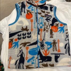 Patagonia Fleece Vest western theme 3T